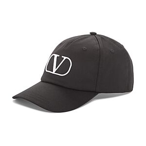 Valentino Garavani Logo Baseball Cap  - Black/white - Size: 7 1/4male