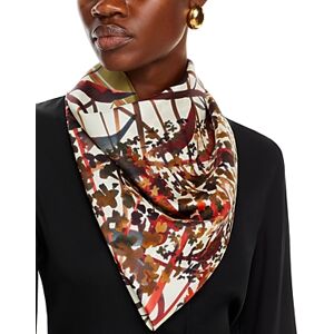 Ferragamo Leopard Print Silk Square Scarf  - Brown/Multi