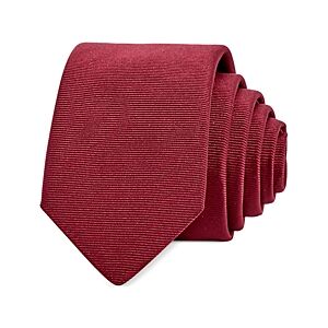 Hugo Boss Solid Silk Skinny Tie  - Dark Red - Size: One Sizemale