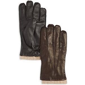 The Men's Store at Bloomingdale's Leather Gloves - 100% Exclusive  - Dark Brown - Size: Smallmale