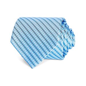 The Men's Store at Bloomingdale's Woven Geo Classic Tie 100% Exclusive  - Medium Blue - Size: One Sizemale