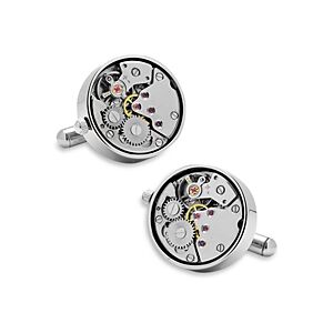 Cufflinks Inc Silver-Tone Watch Movement Cufflinks  - Silver - Size: One Sizemale