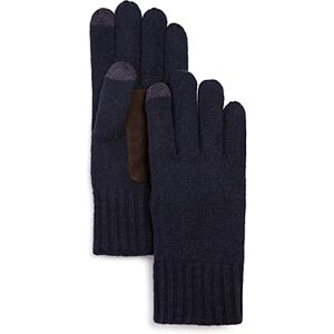 The Men's Store at Bloomingdale's Suede Patch Tech Gloves - 100% Exclusive  - Navy/Brownmale