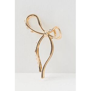 Metal Bow Claw by Kaxi Co. at Free People in Gold - female