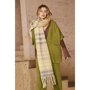 Falling For You Brushed Plaid Scarf at Free People in Organic Lemon - female