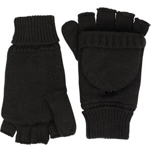 Mountain Warehouse Fingerless Knitted Womens Mitten - Black - Black - Size: ONE