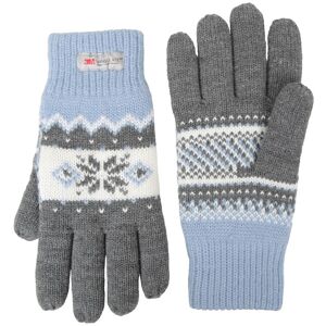 Mountain Warehouse Thinsulate Fairisle Womens Gloves - Grey - Grey - Size: ONE