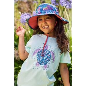 Mountain Warehouse Printed Kids Reversible Water-Resistant Sun Hat - Teal - Teal - Size: S