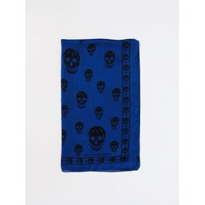 Scarf ALEXANDER MCQUEEN Woman colour Blue - Size: OS - female