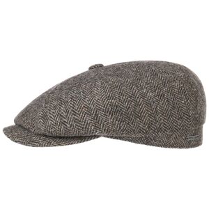 Hatteras Classic Wool Flat Cap by Stetson - dark brown - Size: 59 cm