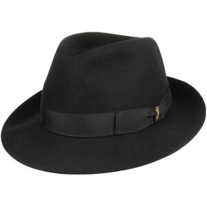 50 Grams Men´s Fedora Hat by Borsalino - black-black - Female - Size: 56 cm