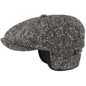 Hatteras Donegal Earflaps Cap by Stetson - black - Size: 55 cm