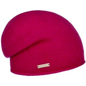 Rolled Edge Cashmere Beanie by Seeberger - fuchsia - Damen - Size: One Size