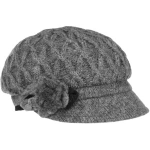 Carra Mohair Flower Newsboy Cap by Lierys - grey - Damen - Size: One Size