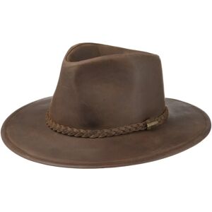 Buffalo Leather Western Hat by Stetson - dark brown - Female - Size: M (56-57 cm)