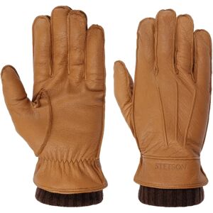 Deer Cashmere Leather Gloves by Stetson - light brown - Size: 9 HS