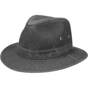 Organic Cotton Traveller Hat by Stetson - black - Unisex - Size: S (54-55 cm)