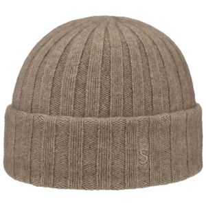 Undyed Sustainable Cashmere Beanie Hat by Stetson - dark beige - Female - Size: One Size