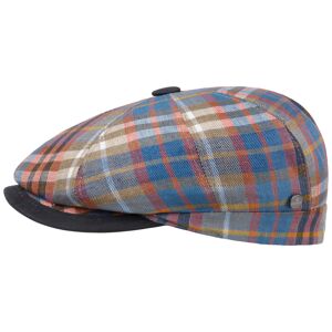 City Big Leather Piping Flat Cap by Lierys - mixed colours - Size: 56 cm