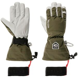 Heli Ski 5-Finger Gloves by Hestra - olive - Female - Size: 9 HS