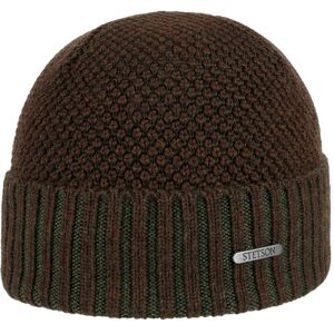 Tevida Merino Beanie With Cuff by Stetson - dark brown - Size: One Size