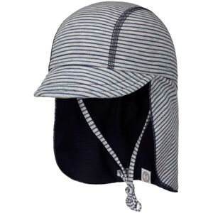 GOTS Stripes Kids Cap by maximo - grey-blue - Size: 47 cm