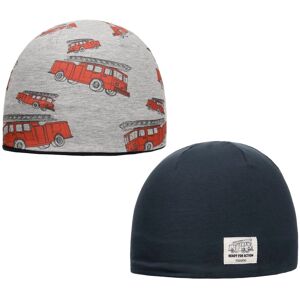 Fire Trucks II Kids Reversible Beanie by maximo - blue-grey - Size: 47-49 cm