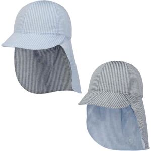 Twotone Stripes Kids Reversible Cap by maximo - blue - Size: 51 cm