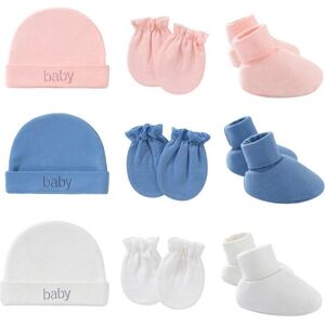 Newage Cotton Baby Beanie for Newborn Baby Bonnet Gloves Socks Set Baby Hat for Girl Boy New Born Gift Infant Accessories Toddler Cap Baby Shower Gift