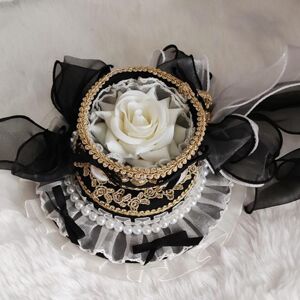 Betterring Teacup-shaped Small Top Hat Cap Lolita Hair Accessories Headdress Palace Style Party Spanish Flat Hats