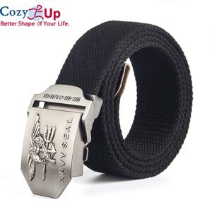 Cozy Up Metal Automatic Buckle Canvas Belts for Men Military Tactical Men Belt Casual Style Men Belt 120cm