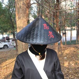 Qinyuan Weave Straw Hats Cone Bamboo Rattan Hats Ninja Cosplay Hats Tourism Rain Caps Men Fisherman Hats
