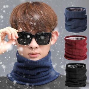 7Women stuff 1PC Unisex Winter Thick Plush Solid Color Neck Scarf Knitted Scarf Ring Scarves Headband