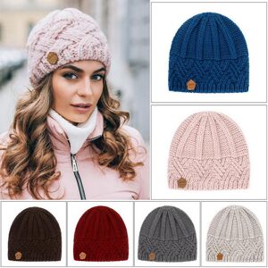Sunward Hat Soft Autumn Winter Fashion Knitted Beanies For Women Girls Thermal Windproof Hat Crochet Skullies Wool Hat Skiing Beanie Street Caps