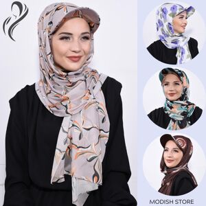 Prien Patterned Hat Shawl Hijab for Women Muslim Dress for Women Jersey Hijab for Women Jersey Hijab Hajib