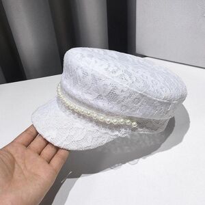 YM-Waist Belts Mesh Women Lace Cap Hat Peaked Baker News Boy Flat Hollow Out