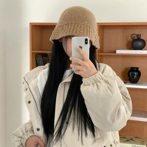 KPOP Trendy fashion Blue City Kanna Wide Plain Knit Winter Bungee Hat 5color