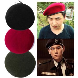 Nalani-may Beret Hat Artist French Cap Adjustable For Women Men Solid Color Classic