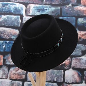 brave troops Wide Brim Women Men Vintage Wool Hat Flat Top Fedora Hat Gentleman Panama Trilby Hat