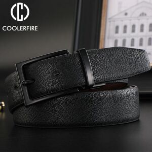 COOLERFIRE FASHION Reversible Belts For Men High Quality Casual Business Work Trouser Jeans Man Belts Genuine Leather Belts Male Luxury Strap HQ238