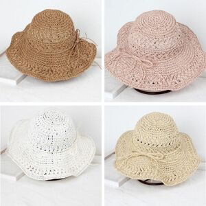 JSxinshijiao Wide Brim Raffia Straw Hat UV Protection Women's Hat Fashion Sun Hats  Beach