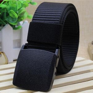 Adamyou Men's Outdoor Sports Military Tactical Nylon Waistband Canvas Web Belt Dazzling