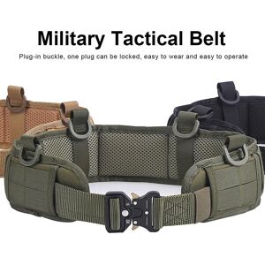 GreenYard Men Adjustable Military Tactical Belt Convenient Airsoft Molle Belt Padded Army Combat CS Hunting Battle Paintball Waist Belt