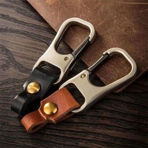 Wanghengch Bag Charms Genuine Leather Business Car Keychain Car Key Holder Keys Organizer Leather Keychain