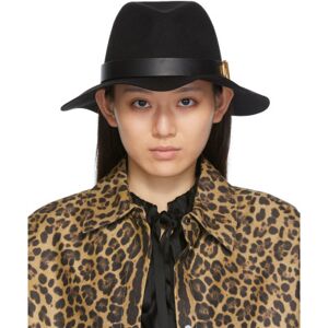 Valentino Garavani Black VLogo Signature Fedora  - N01 Nero - Size: Medium - female