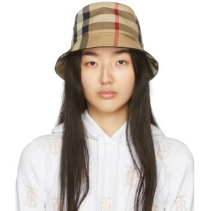 Burberry Beige Canvas Giant Check Bucket Hat  - Archive Beige - Size: Medium - female