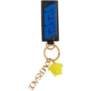 Versace Blue & Black 'La Greca' Keychain  - 2V48V SAPPH - Size: UNI - male