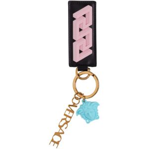 Versace Pink & Black 'La Greca' Keychain  - 2P79V CANDY - Size: UNI - male