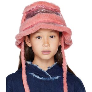 M’A Kids Kids Pink Leather Bucket Hat  - Pink - Size: 2-3 - unisex