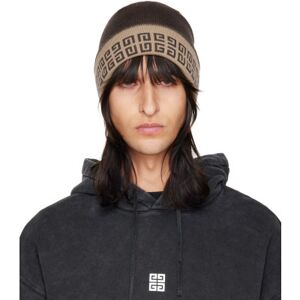 Givenchy Brown 4G Reversible Beanie  - BROWN/ BEIGE - Size: UNI - male